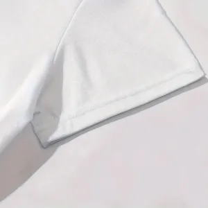 Plain white short sleeve t shirt main view showcasing fine fabric texture and clean stitching.