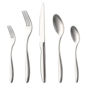 Juego de cubiertos de acero inoxidable de 5 piezas cuchillo tenedor cuchara cocina