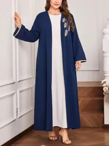 Robe Cardigan Longue Grande Taille pour Femme Printemps Automne Manches Longues Devant Ouvert Vêtement d'Extérieur Décontracté Ample Manteau Long