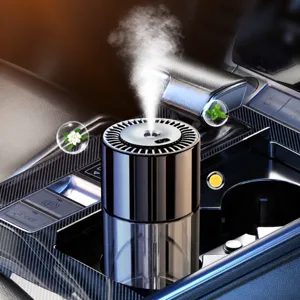 Difusor de aromaterapia inteligente para coche, humidificador de aire y purificador de portavasos.