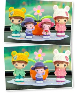 Figurines de couple mignonnes pour tableau de bord de voiture ensemble de décoration auto