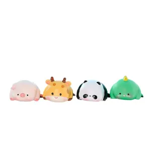 Cute lying animal figurines for car dashboard and computer monitor edge decoration