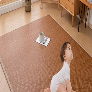 Summer rattan cooling mat for living room tatami, breathable non-slip sleeping pad for home.