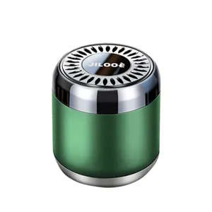 Car air freshener solid perfume cup holder long lasting scent green metal design