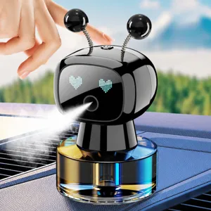 Smart Car Aromatherapy Robot Air Freshener USB Charging Ultrasonic Diffuser Vehicle Interior Perfume Ornament Men Gift