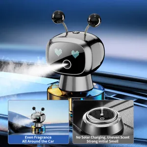 Difusor robot de aromaterapia inteligente para coche con función de pulverización.