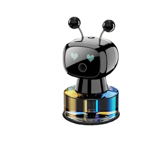 Difusor de aromaterapia robot inteligente para coche con ojos de corazón LED y humidificador
