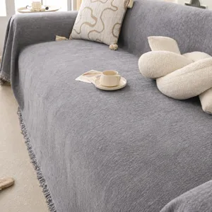 Modern minimalist chenille sofa cover universal all-inclusive anti-slip blanket for living room