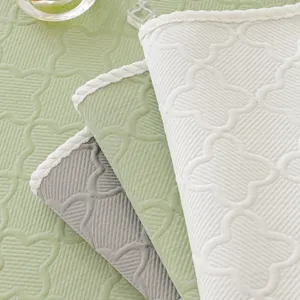 French cream style ice silk sofa cooling mat, non-slip luxury couch cushion cover for home