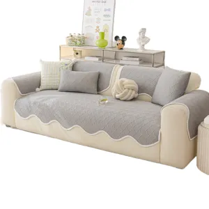 French style ice silk sofa cover cooling mat non-slip cushion protector for living room decor