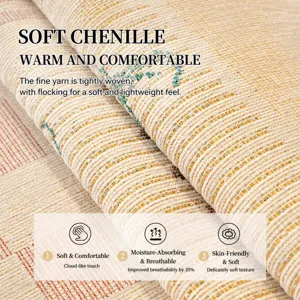 Coussin de Canapé Mignon en Chenille Dessin Animé Toutes Saisons Universel Tissu de Revêtement Décoration de Salon Protecteur de Meubles