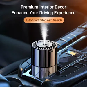 Automatic car diffuser smart air freshener USB rechargeable vehicle mist humidifier black