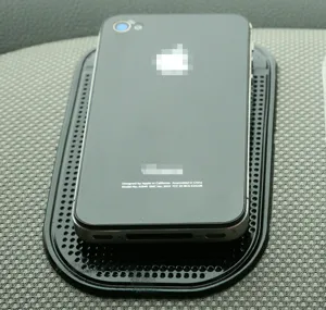 Car dashboard anti-slip sticky mat, washable silicone non-slip pad for mobile phone holder.