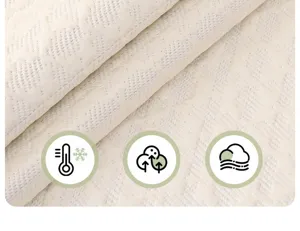 Cream chenille sofa cover fabric detail view showing soft textured material and features
