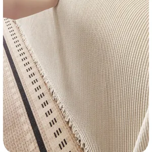 Solid color chenille sofa cover modern minimalist full blanket textured fringe detail fabric