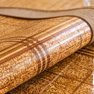 Summer Bamboo Rattan Sofa Cushion Cool Mat Plaid Slip-Resistant Couch Cover Protector Roll-Up Storage Living Room Home Decor
