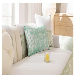 Summer ice silk sofa cover cooling mat anti-slip floral print living room couch towel
