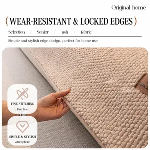 Winter thick plush sofa cushion cover soft anti-slip luxury living room seat protector
