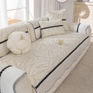 Ensemble de housse de coussin de canapé rafraîchissant tapis en soie de glace