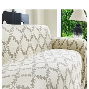 Pastoral style sofa cover blanket, four seasons universal floral pattern anti-slip protection.