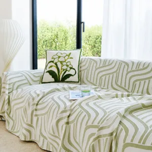 Cool Silk Sofa Cover Full Coverage Slipcover Summer Anti Slip Couch Protector Living Room Home Decor
