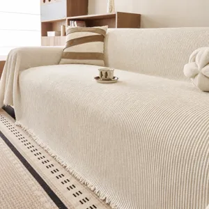 Solid Chenille Sofa Towel Modern Minimalist Full Cover Sofa Blanket Thickened Dustproof Furniture Protector for Living Room