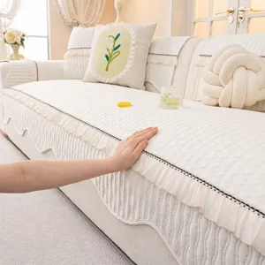 Minimalist Chenille Sofa Cushion Slipcover All Season Anti-Slip Sofa Cover Protector For Living Room Home Decor