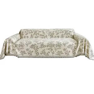 Pastoral floral sofa cover blanket for living room four seasons universal anti slip
