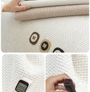 Chenille waffle sofa cushion detail shot, showing anti-slip fabric texture and quality.