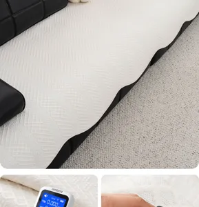 Détail de coussin de canapé en soie glacée, texture tissée antidérapante tissu frais été.