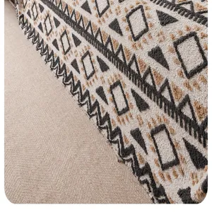 Chenille sofa cover retro geometric pattern blanket breathable durable furniture protector 1pc