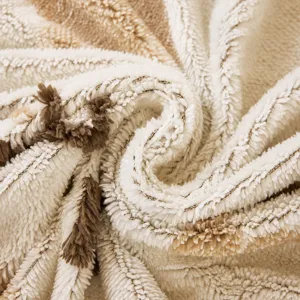 Thick plush fleece sofa cover blanket, super soft and breathable textured fabric.