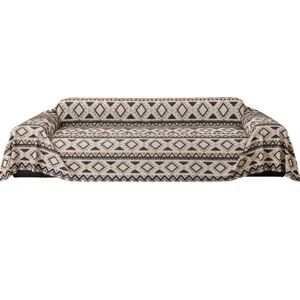 Bohemian Chenille Sofa Cover Geometric Pattern Multi-Season Dustproof Sofa Towel Furniture Protector Living Room Home Decor