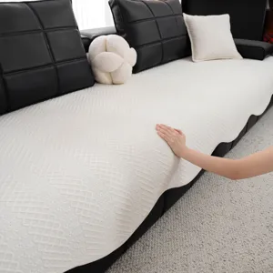 Housse de canapé en soie glacée tapis rafraîchissant d'été coussin antidérapant salon