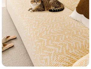 Jacquard velvet sofa cover elastic universal protective cover for living room furniture decor