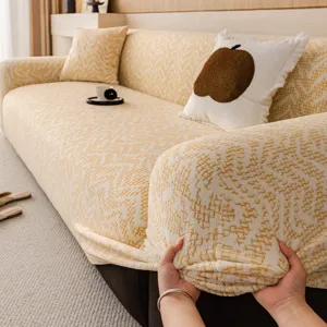 Jacquard Velvet Sofa Cover Universal All-Inclusive Elastic Stretch Furniture Protector Slipcover For Living Room Home Decor