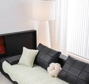 Summer ice silk sofa cover cooling mat anti slip green striped cushion protector for living room