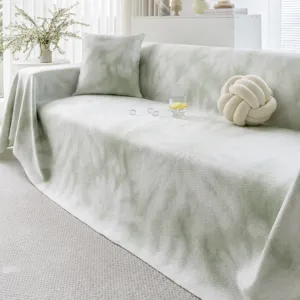American Vintage Ice Silk Sofa Cover Anti-Slip Sofa Towel Four Seasons Universal Tie-Dye Couch Blanket Cushion