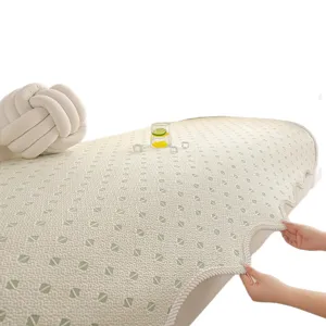 Ice silk cooling sofa mat for summer, anti-slip breathable cover protector furniture cushion pad.