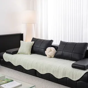 Summer Ice Silk Sofa Cushion Anti Slip Breathable Mat Minimalist Couch Cover Living Room Home Textile Decor