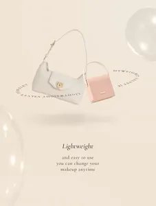Portable travel jewelry box and chic handbag set minimalist design lightweight and easy to use