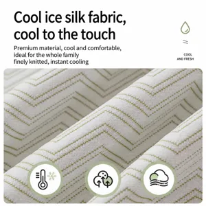 Cooling ice silk sofa cover fabric geometric pattern breathable summer pad main image