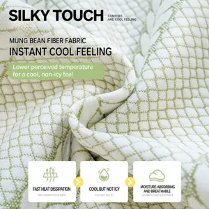 Summer cooling sofa mat ice silk anti-slip cover breathable fabric refreshing pad main view