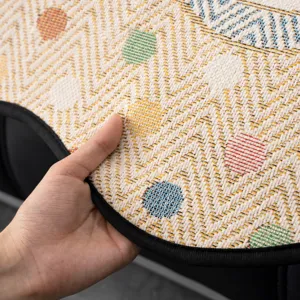 Fundas de cojin para sofa de chenilla patron abstracto colorido protector antidesli