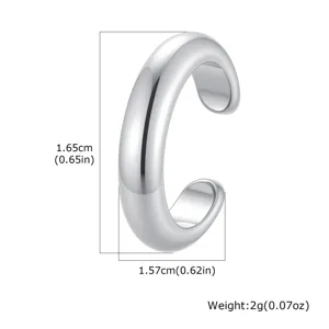 Minimalistische C-förmige Ohrklemme aus Edelstahl ohne Piercing Ohrschmuck für Damen im Alltag.