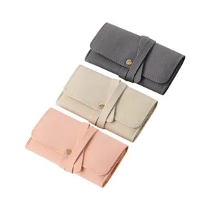 Portable mini velvet jewelry storage pouch pocket case for rings earrings travel gift box