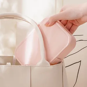 Portable travel jewelry box pink storage case for rings earrings necklaces gift!