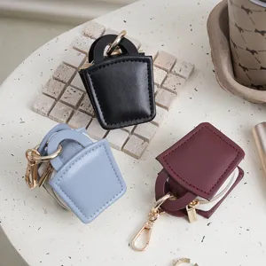 Mini Leather Jewelry Box Keychain Portable Ring Earrings Storage Organizer Micro Handbag Bag Pendant For Travel Women Casegrace