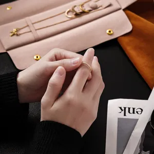 Delicate beaded gold ring on hand, elegant minimalist jewelry design for daily fashion styling.