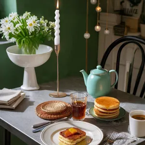 Nordic romantic candlelight dinner candlestick table decoration prop for home and wedding setting.